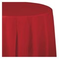 Omg 703548 82 in. Octy Round Plastic Table CoverClassic Red OM573291